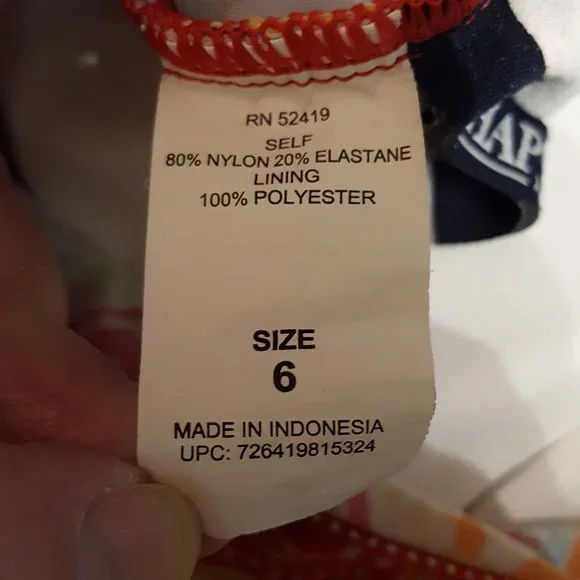 Chaps Halter Paisley Floral Tankini Top Swimsuit Size 6 - Picture 10 of 11